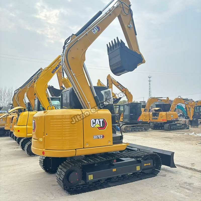 Front profile of multiple CAT machines showcasing used cat engines for sale reliability.