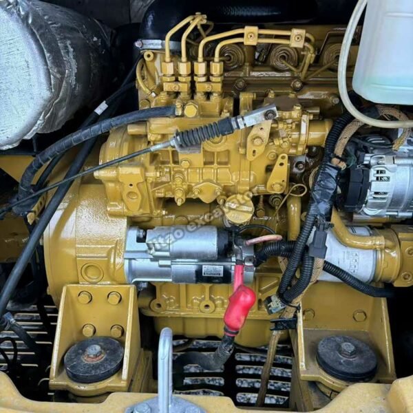 CAT 306 Engine Inspection Detailed engine view of a CAT 306 from our inventory of mini excavators for sale used.