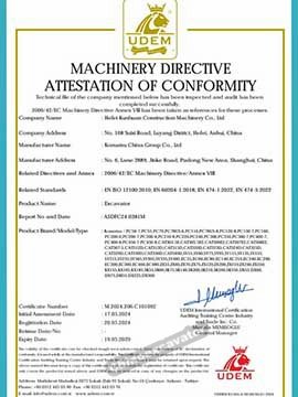 Jitao-excavator-certificate-1