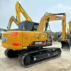 Rear angle view of a certified Sany SY135C Pro crawler for a premium used excavator sale.