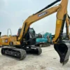 Certified Sany SY135C Left side profile of a certified Sany SY135C crawler for buyers seeking a used excavator for sale near me.