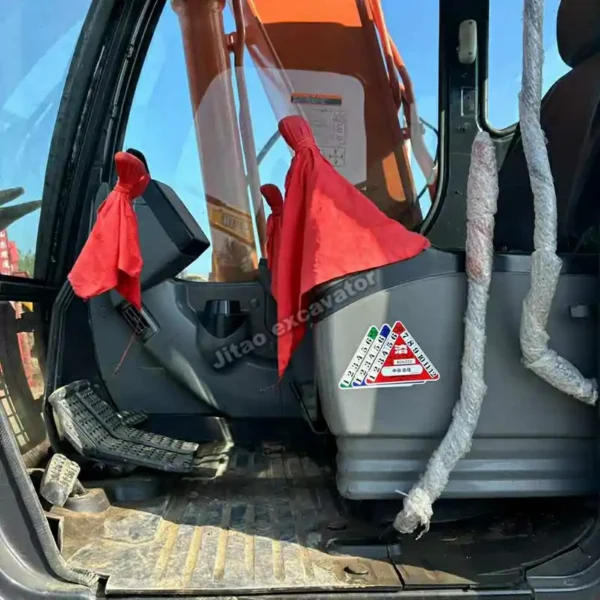 Interior cabin of high-quality used compact excavators.