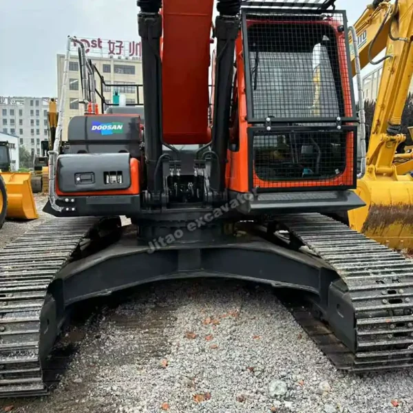 Front perspective of a Doosan DX300 available in our used excavators sale.
