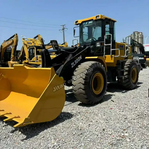 Heavy-Duty Construction Asset Front angle of a heavy-duty used bulldozers for sale near me machine.