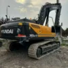 Rear-end profile of a certified hyundai excavator for sale.
