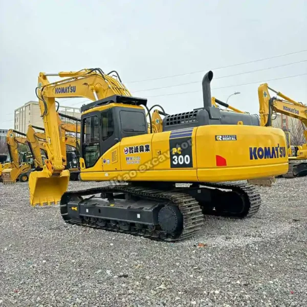 PC300 Front Angle Front angle of the PC300 unit at Jitao, a professional source for premium excavators used.