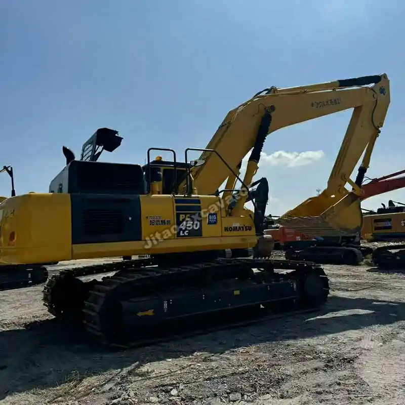 Certified PC450LC at Jitao yard, premier source for used excavating equipment.