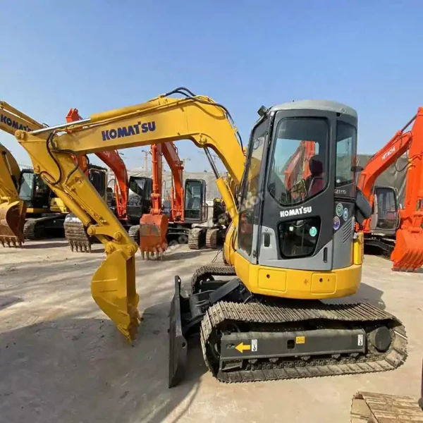Certified PC70US Exterior A clean Komatsu PC78US crawler, highlighting our used small excavator for sale stock.