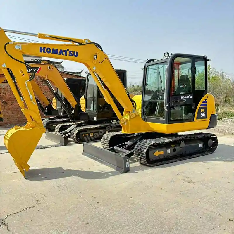 Working perspective of PC56, a reliable option for used mini excavators near me.