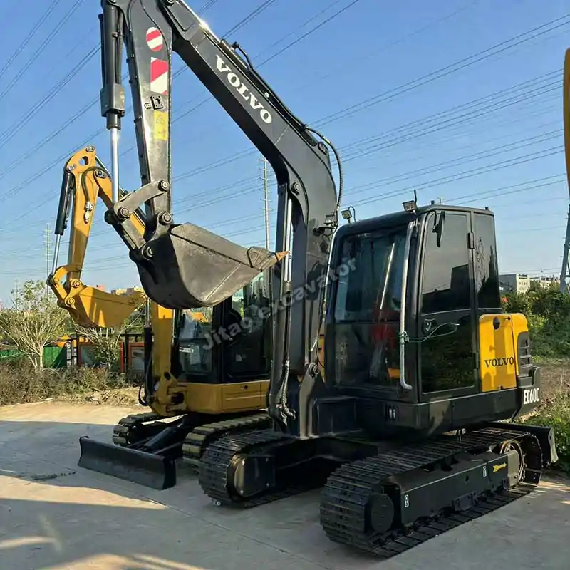 Side profile of the Volvo EC60C stock, highlighting premium used midi excavators for sale.