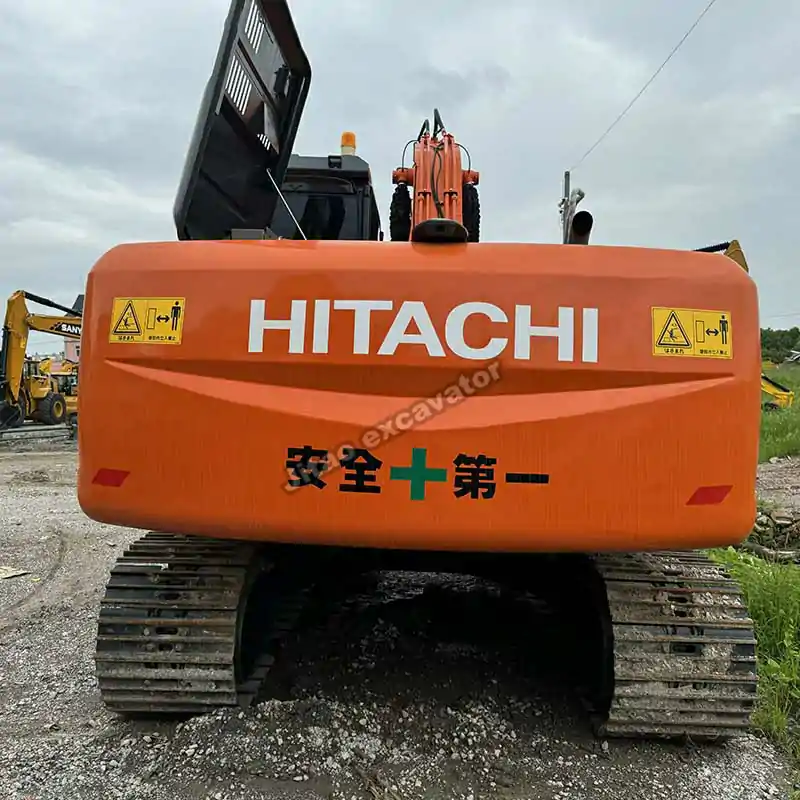 Rear branding of the ZX210 at our hitachi excavator dealer facility.