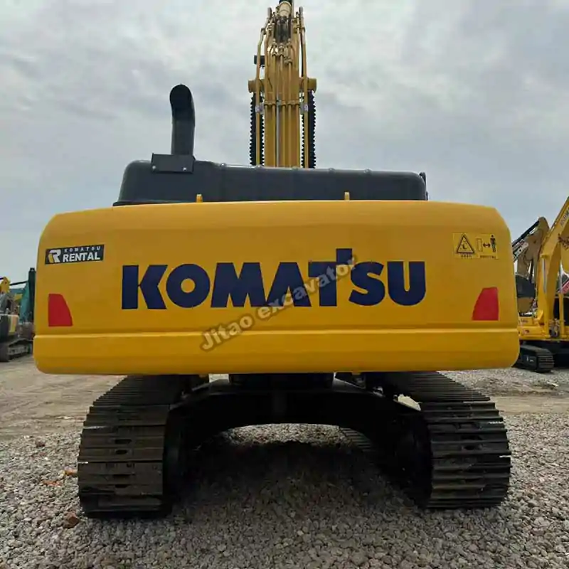 Direct rear view of the PC360 counterweight for high-quality excavator for sale used.