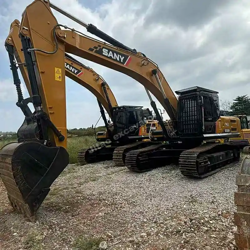 Side angle of Sany SY335H, a high-quality model for those seeking used excavators near me.