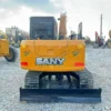 Rear view of Sany SY75C, a top choice in the mini used excavator market.