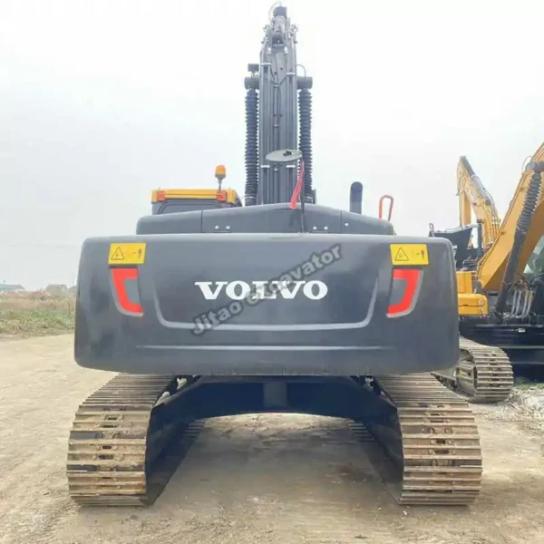 Rear view of EC290 showing clean used excavator tracks for sale.