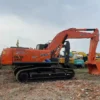 Hitachi ZX360 Side Profile Side profile of our used hitachi excavator for sale at our yard.