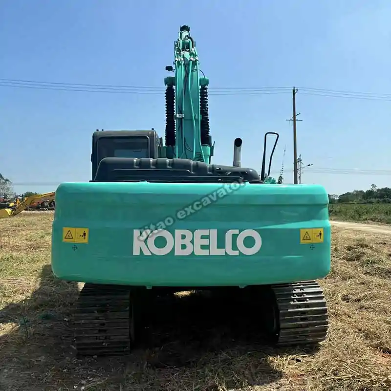 Rear profile of Kobelco SK260LC, a trusted used excavator for sale for heavy mining.