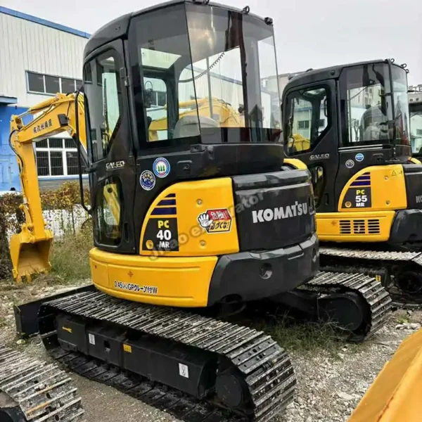 Perspective profile of a certified machine in our mini excavators used for sale.