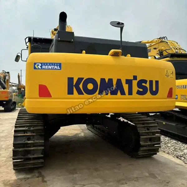 PC450 Rear Shot Rear view showing the counterweight of a used excavator near me at Jitao.
