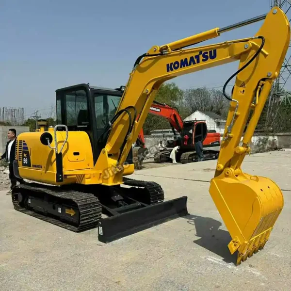 Komatsu PC56 Side Profile view of a certified PC56, the best choice for used mini excavators near me.