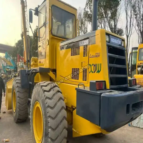 Rear view of the WA320 model used bulldozer for sale near me.
