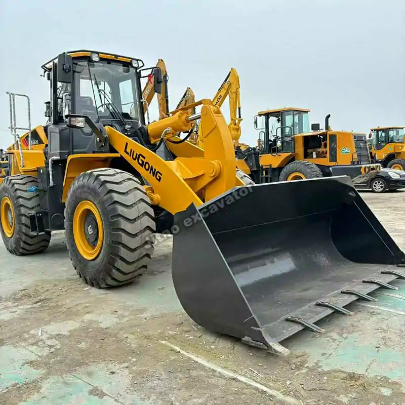 Front view of a LiuGong 856H used loader in excellent condition.
