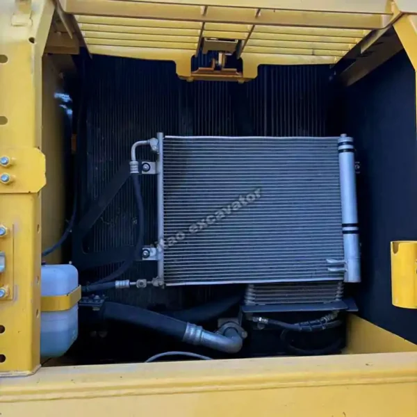 Cooling system inspection of PC240 for a reliable used komatsu excavator for sale.