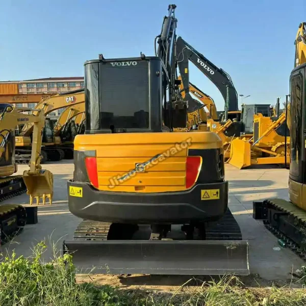 Direct rear view of Volvo EC60C illustrating why Jitao leads in used midi excavators for sale.