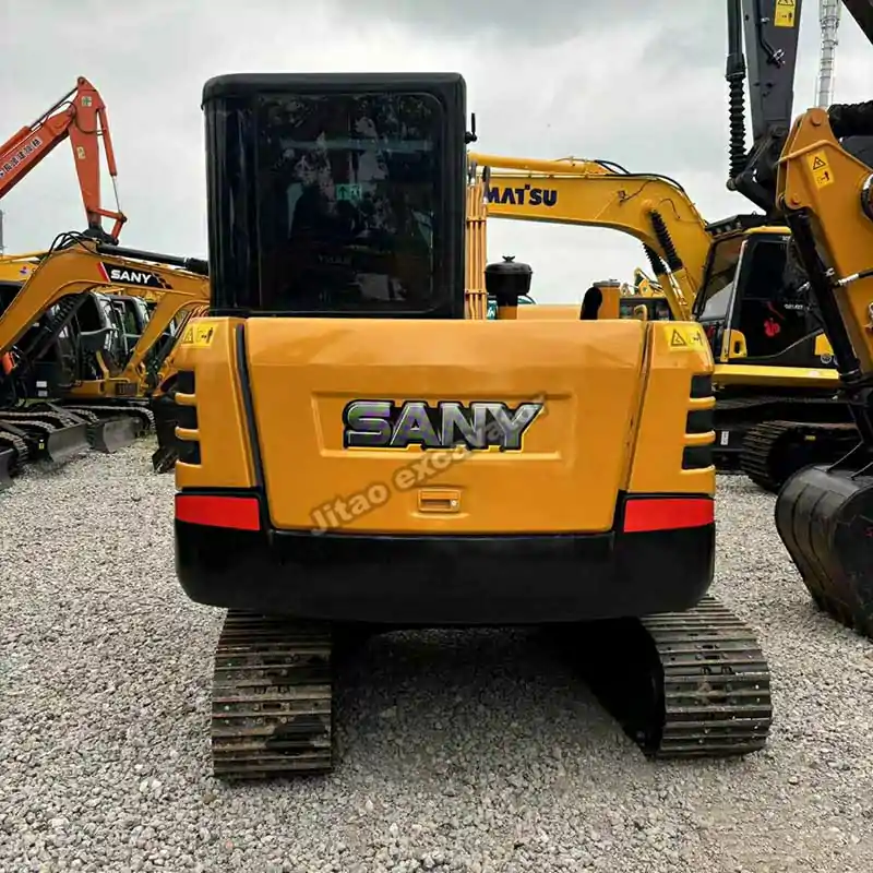 Back profile of Sany SY60C, a trusted option for used excavators for sale near me.