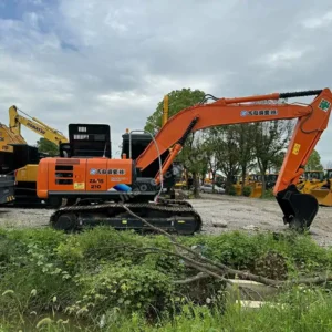 ZX210 Operation Ready Broad view of machines from a reliable hitachi excavator dealer.