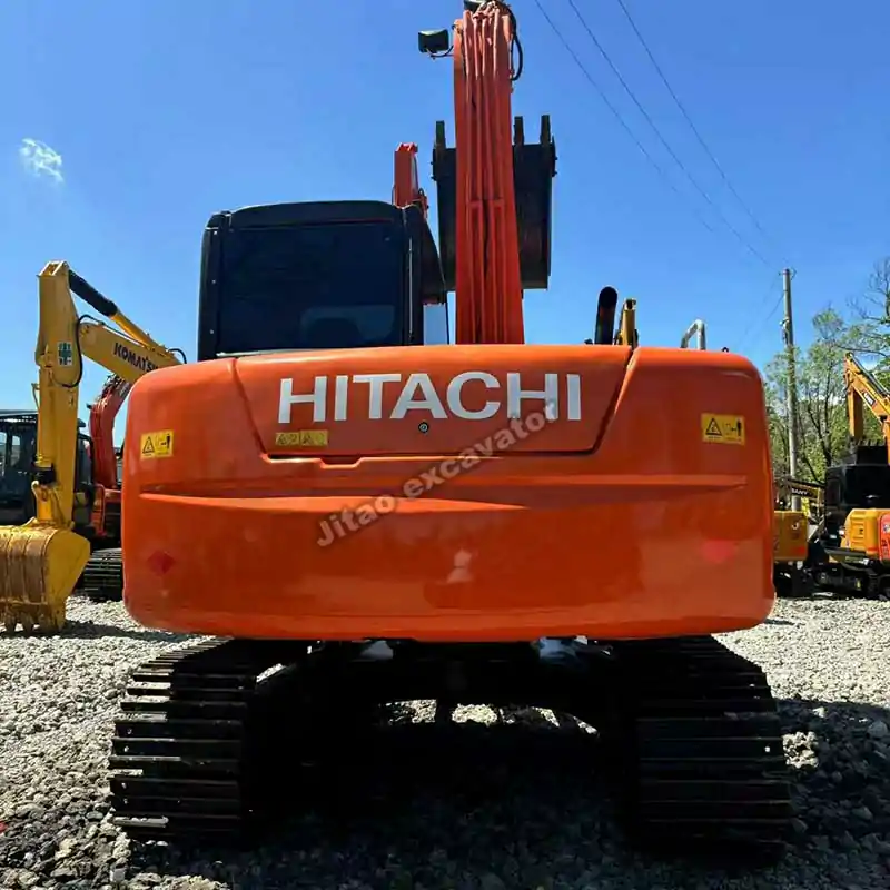 Rear view of the robust used chinese mini excavator for sale.