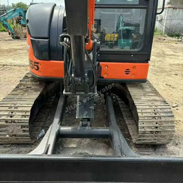 Chassis and track detail of the used mini excavator near me.