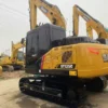 Rear side view of Sany SY125C, a certified used excavator with original components.