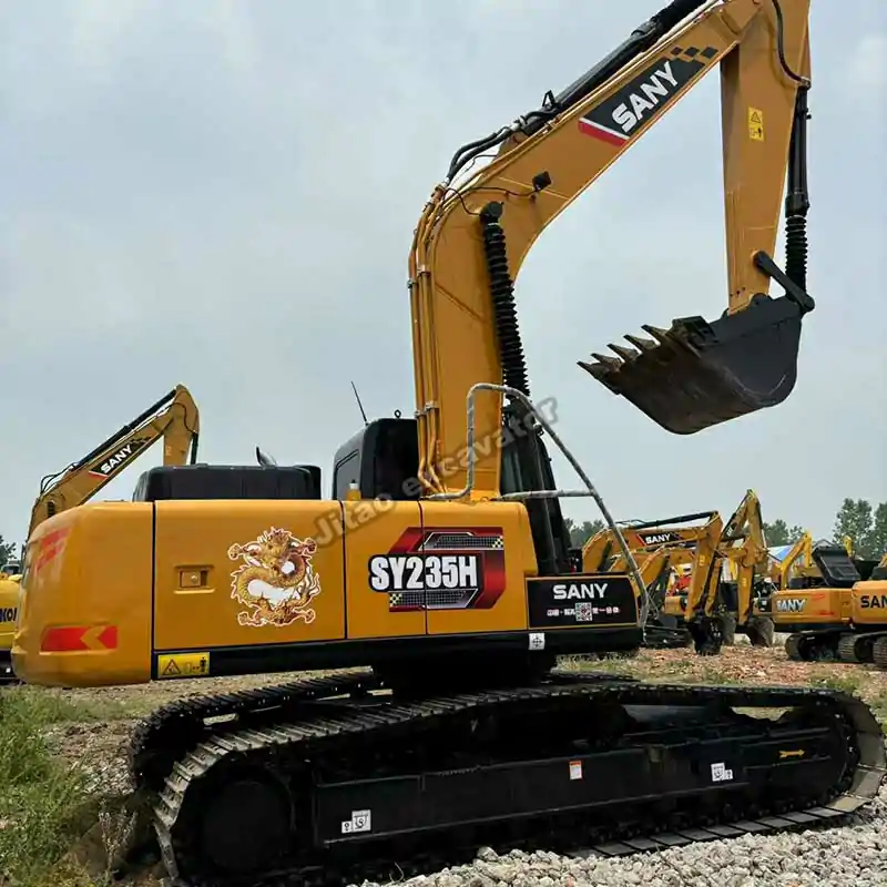 Side profile of Sany SY235H, a top choice for used excavators for sale by owner lists.