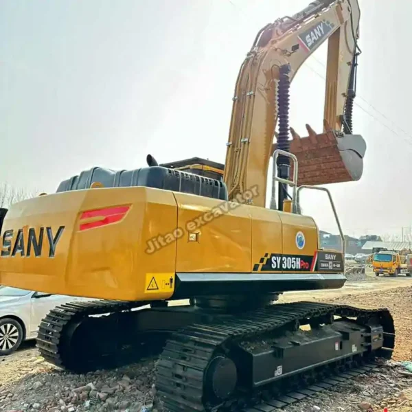 Side view of Sany SY305, a premium choice in our excavators for sale used inventory.