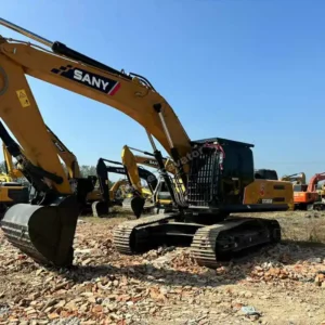 Front-side view of Sany SY305H, a top-tier machine for used excavator sales.