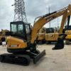 Side view of a yellow Sany SY35U, a top-tier choice for used mini excavator sale.