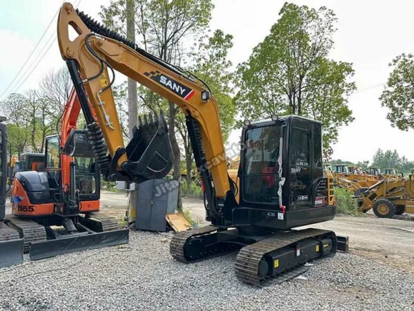 Verified Sany SY55C, a high-performance excavator used for sale at Jitao yard.