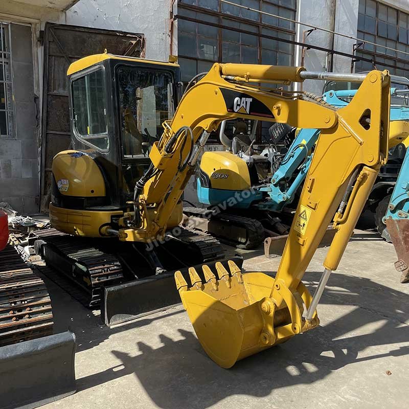 Second-hand Caterpillar 303C used excavator for sale with reinforced bucket.