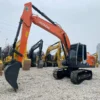 Side profile of our hitachi excavators for sale stock.