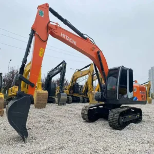 Hitachi ZX200 Profile Side profile of our hitachi excavators for sale stock.