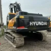 Three-quarter view of the chassis on a hyundai excavator for sale.