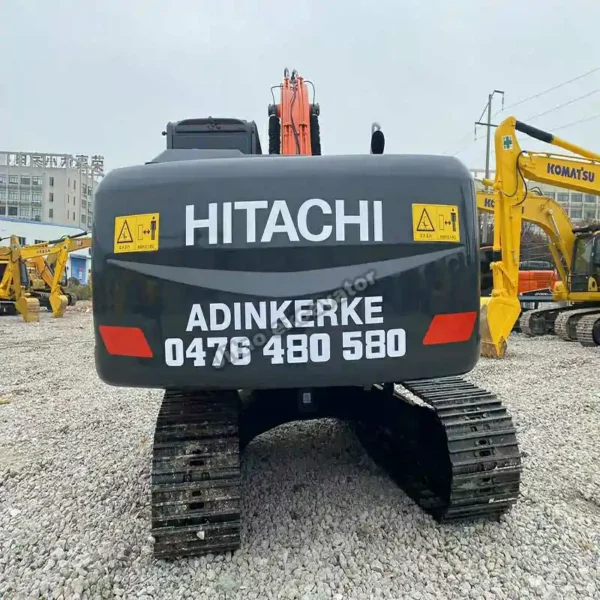 Rear view of a premium hitachi excavators for sale at Jitao.