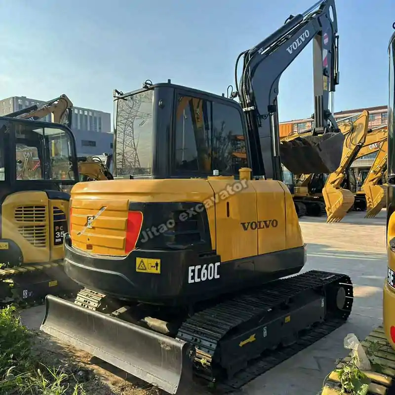 Exterior detail of the Volvo EC60C, a top performer among used midi excavators for sale.