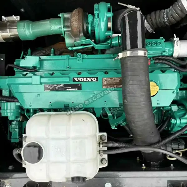 Volvo Engine Detail High-torque engine detail. Higher performance than a used case excavator.