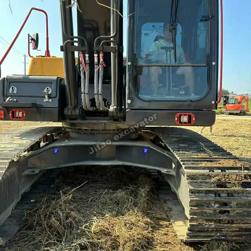 Interior cabin of Volvo EC210 featuring original electronics and excavator parts used.