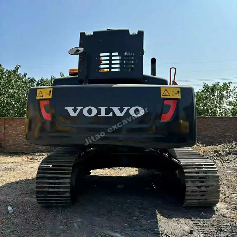 Rear view of Volvo EC290. Stop searching for used excavator buckets for sale near me.