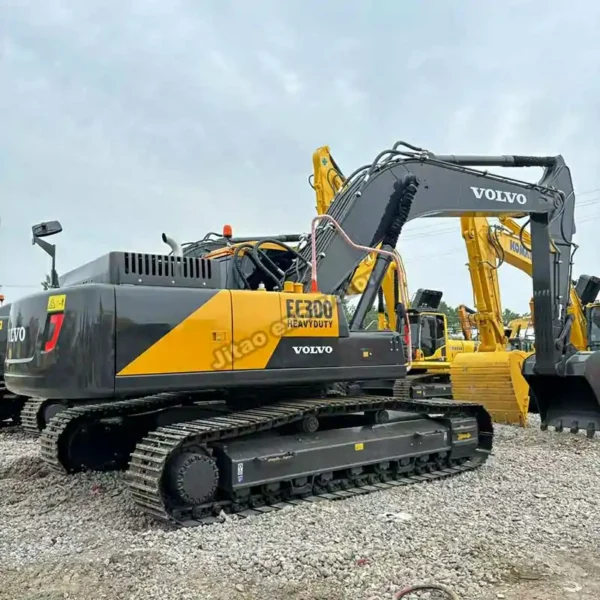 EC300 Side View Volvo EC300: A superior choice compared to a used case excavator.
