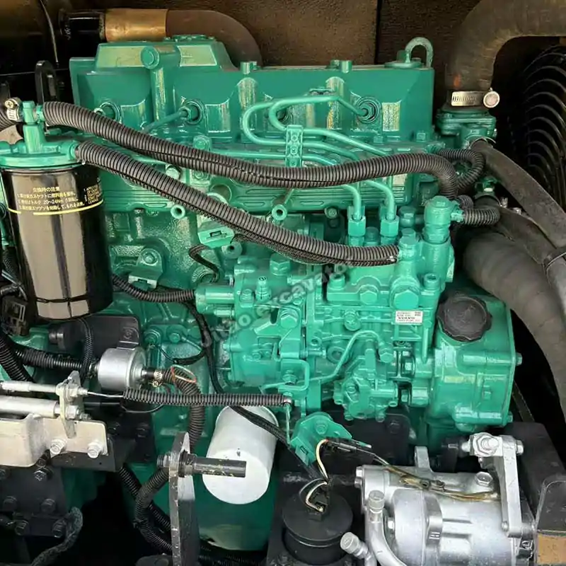 Compact Volvo engine detail. Value-driven used excavator price.